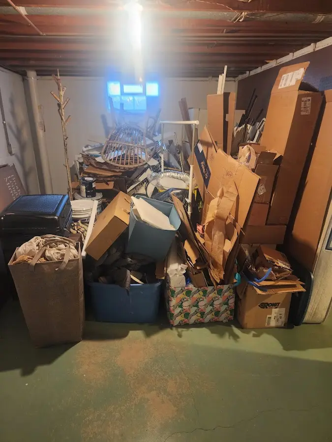 Roll-off dumpster container at job site for 8 Yard Dumpster Rental in Temescal Valley